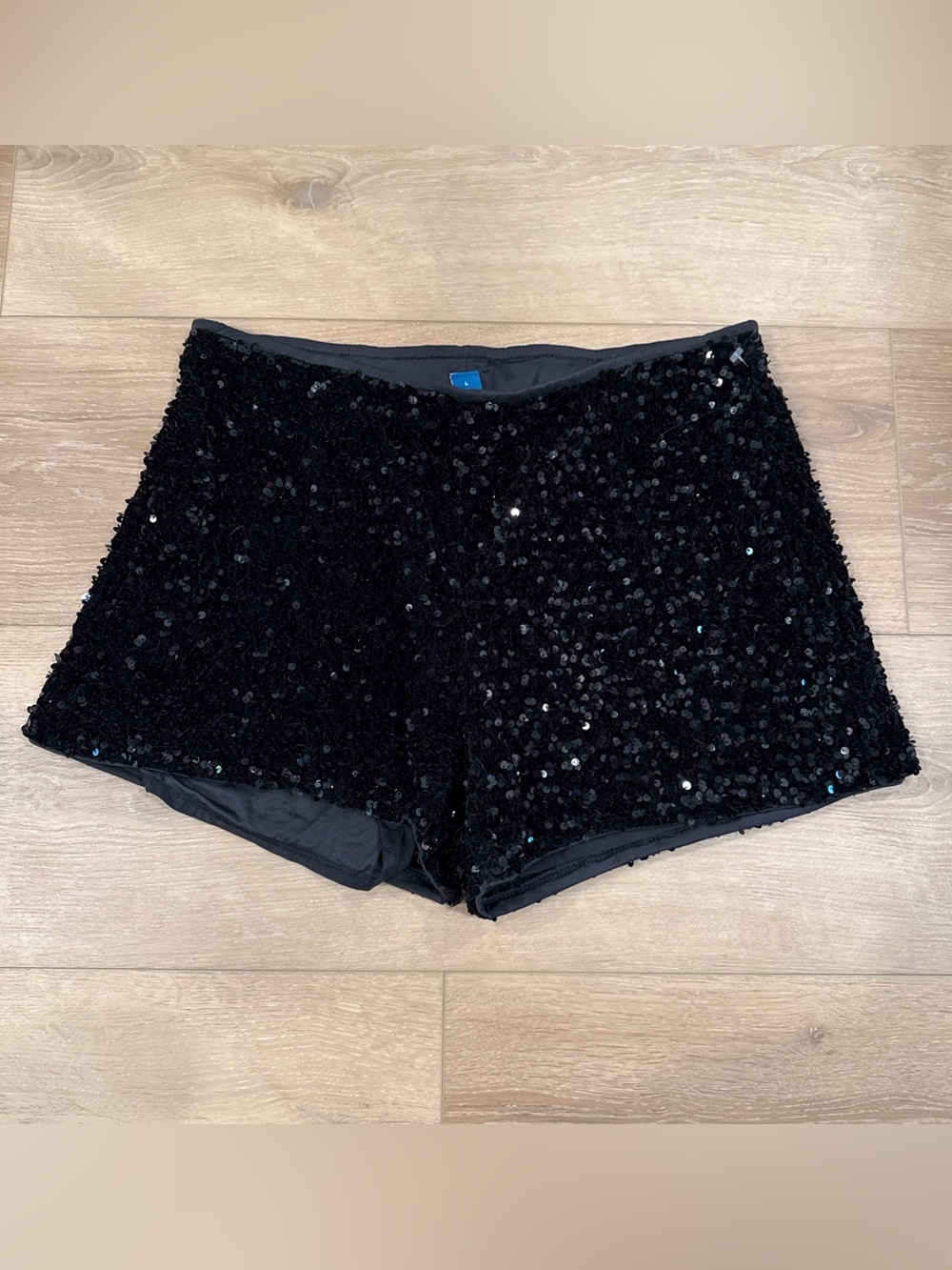 Old Navy Women’s L Sequin Hot Short Black High Rise Party Event Festive Lined